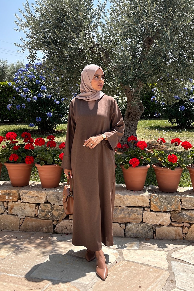 Robe maxi fluide manches larges à poches — Khadija - Style by Aliyah