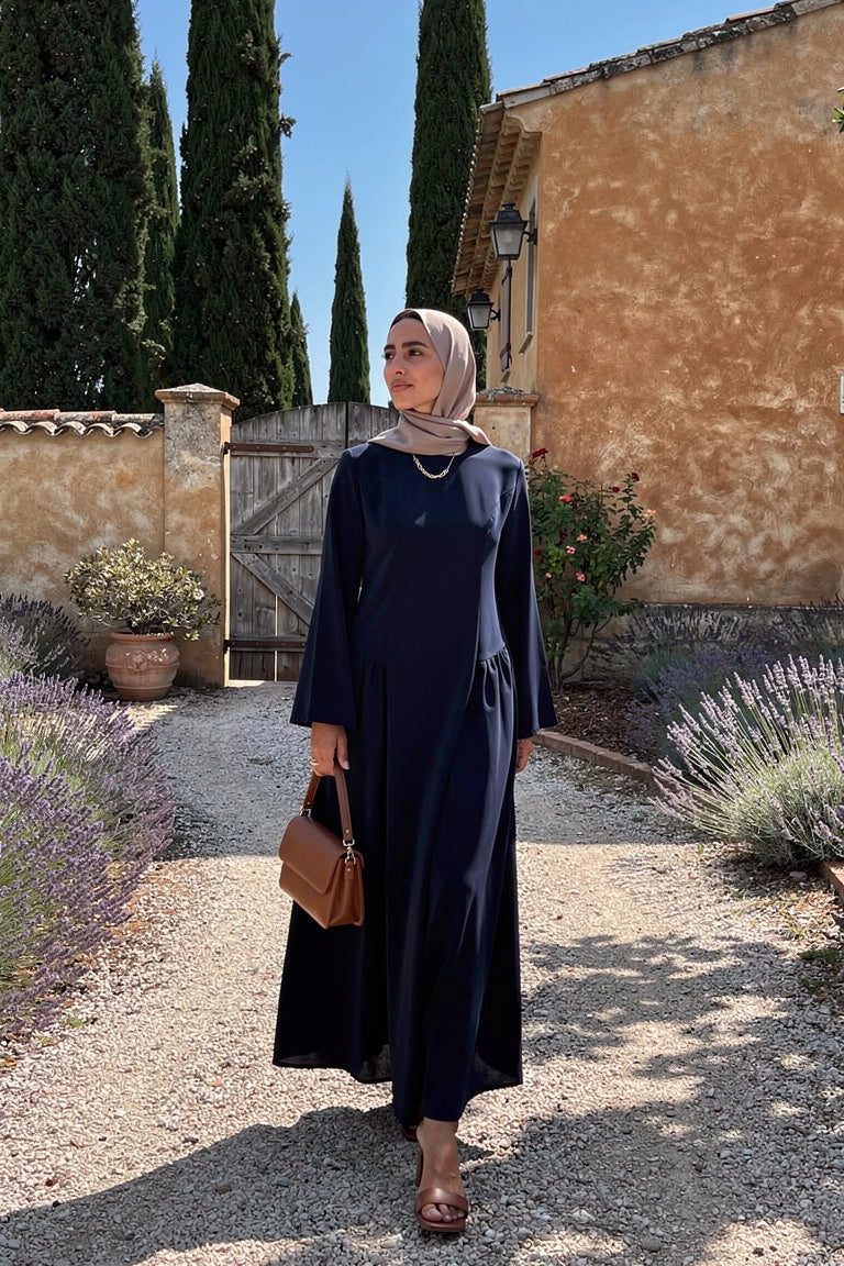 Robe longue fluide manches évasées — Fatiha - Style by Aliyah