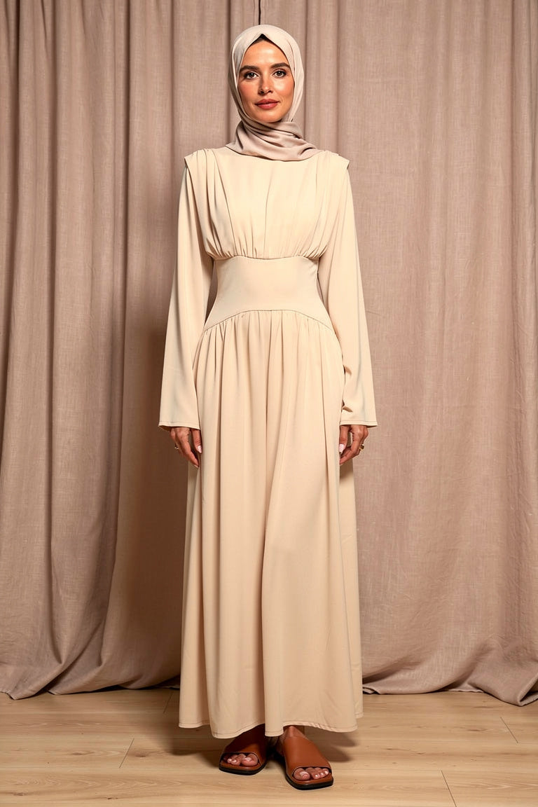 Robe longue fluide manches longues — Bouchra - Style by Aliyah