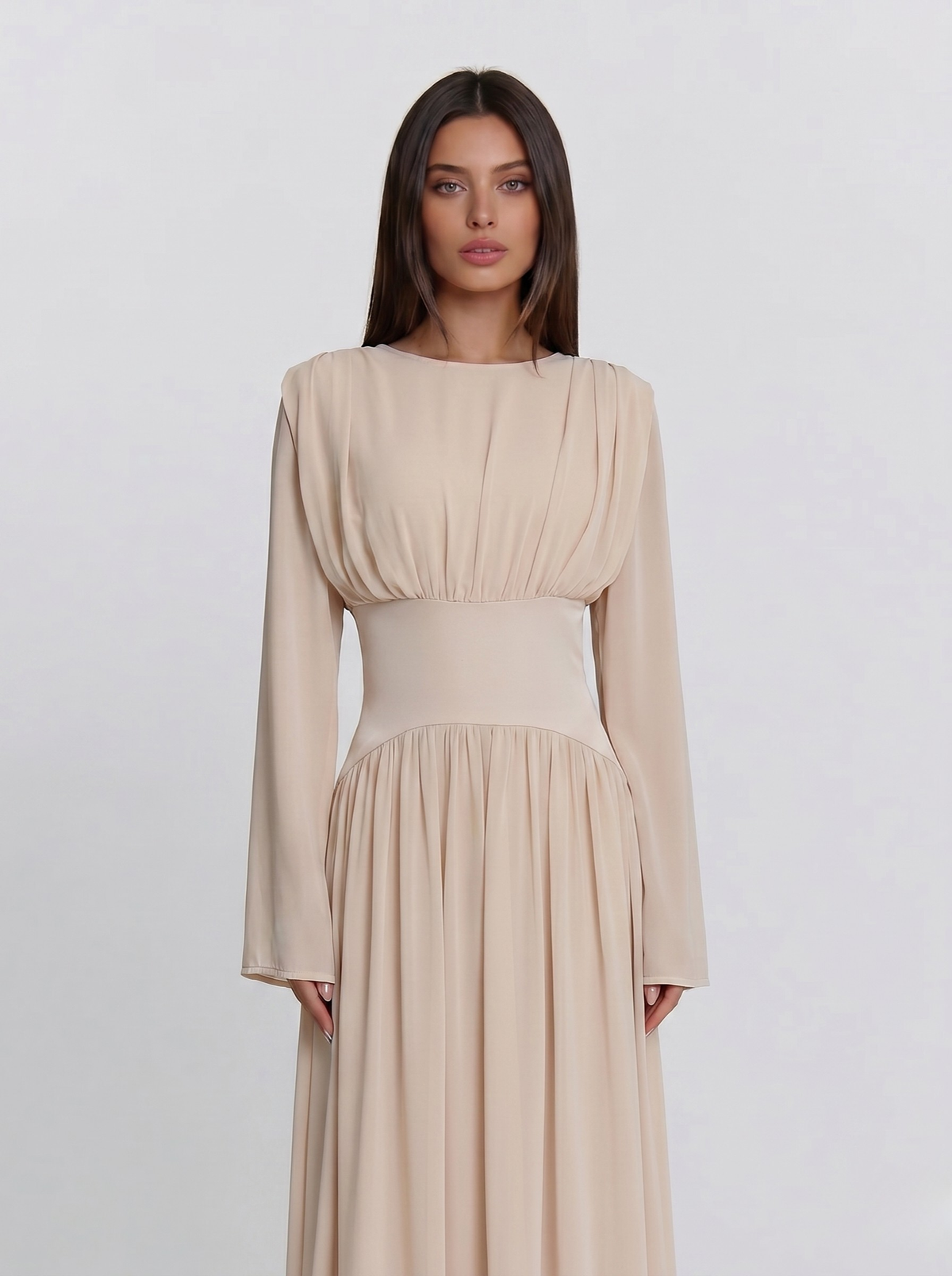 Robe longue fluide manches longues — Bouchra