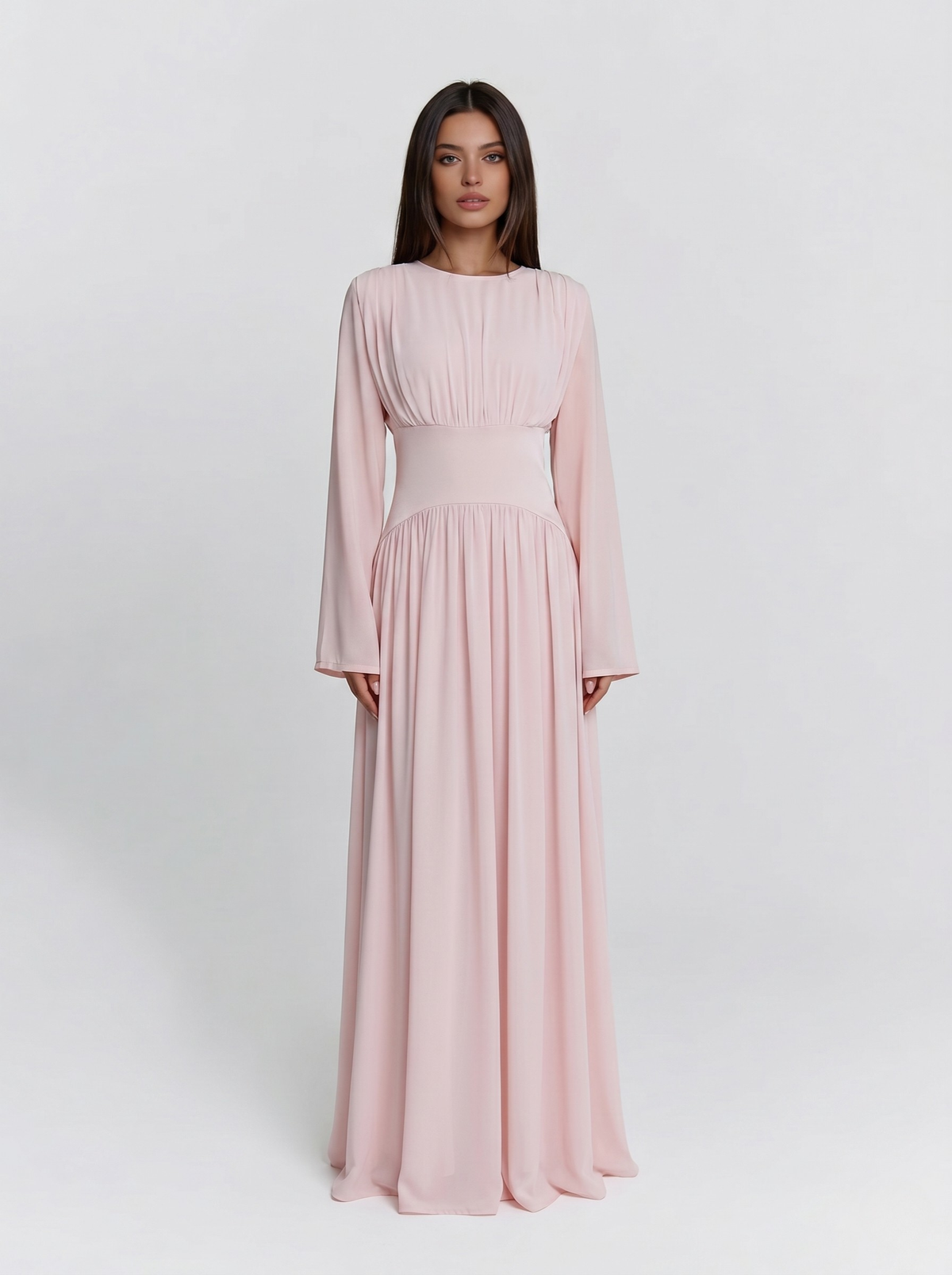 Robe longue fluide manches longues — Bouchra