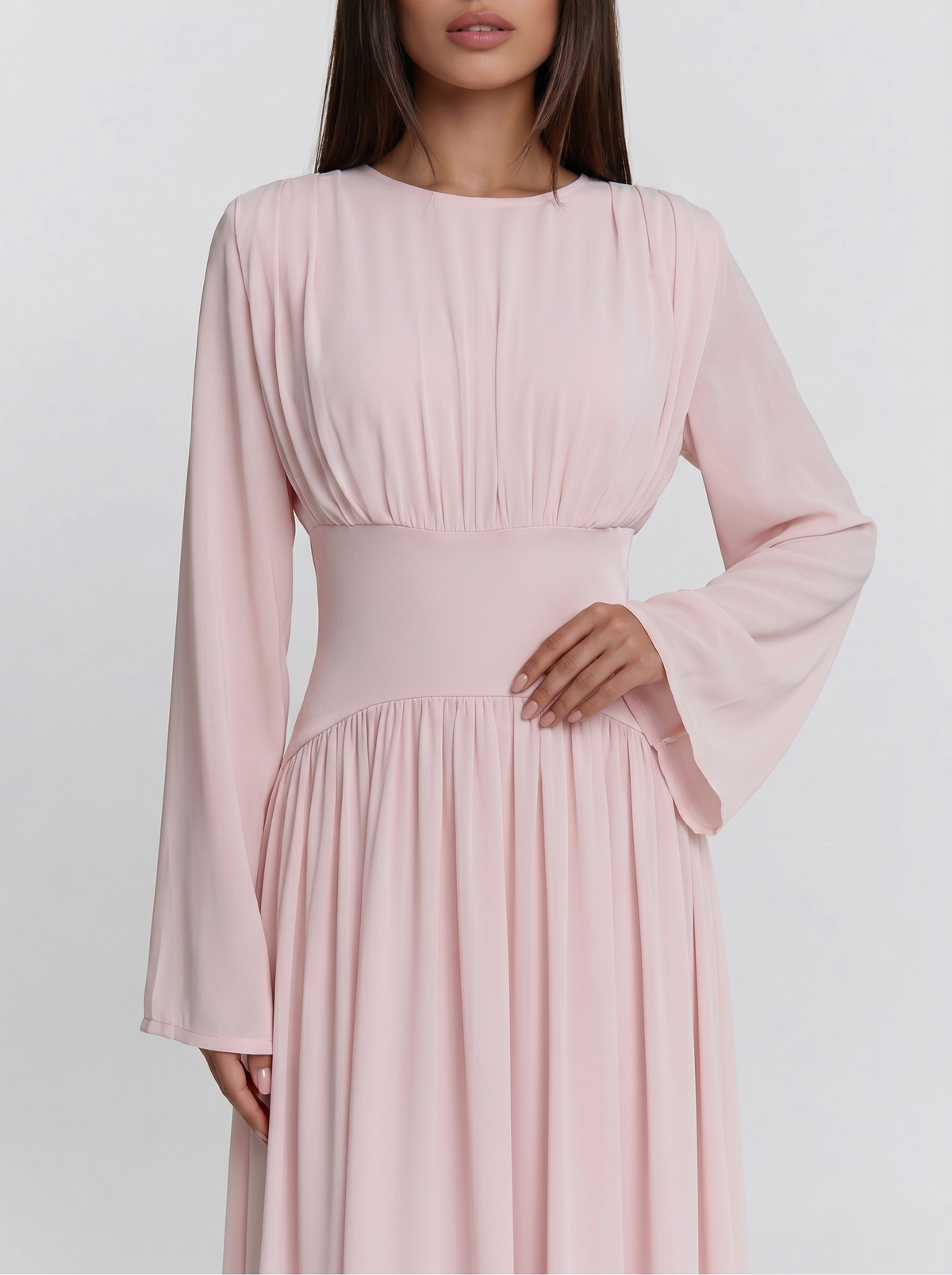 Robe longue fluide manches longues — Bouchra