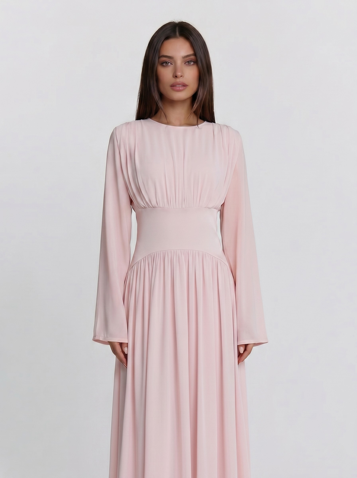 Robe longue fluide manches longues — Bouchra