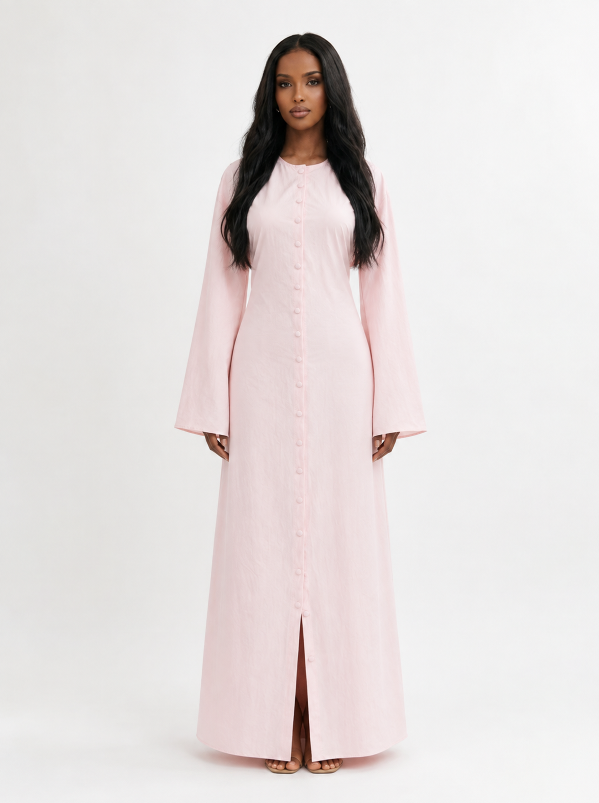 Robe longue boutonnée fluide & élégante — Margaux