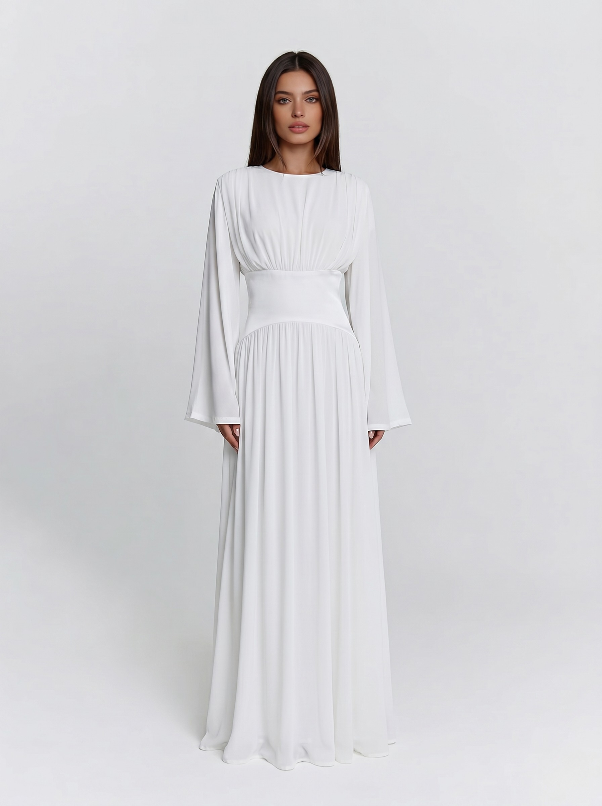 Robe longue fluide manches longues — Bouchra