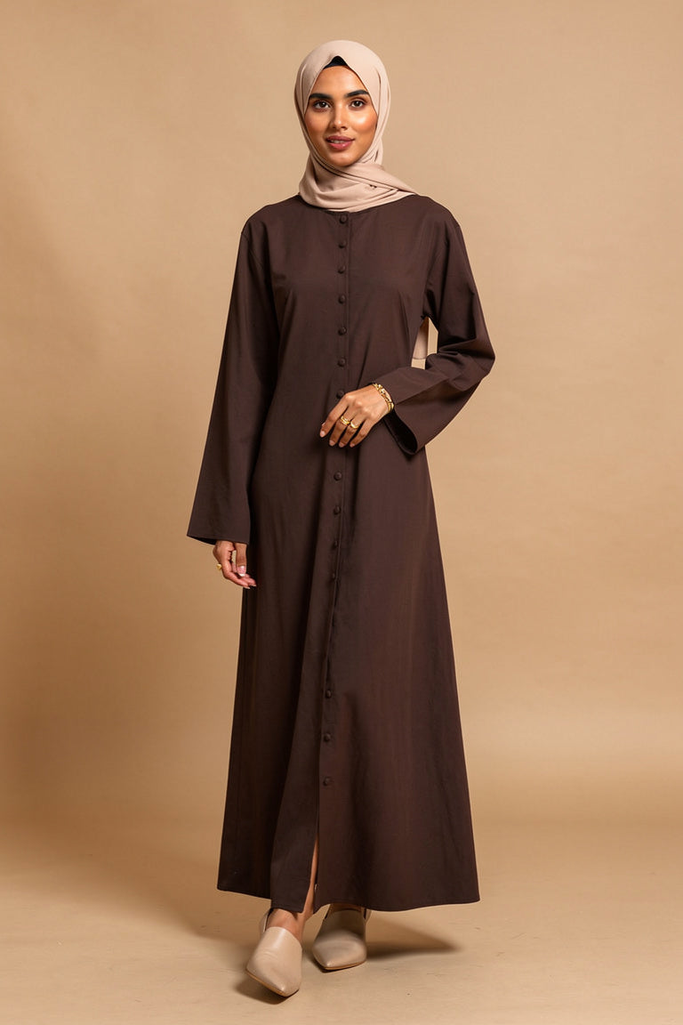 Robe longue boutonnée fluide & élégante — Margaux - Style by Aliyah