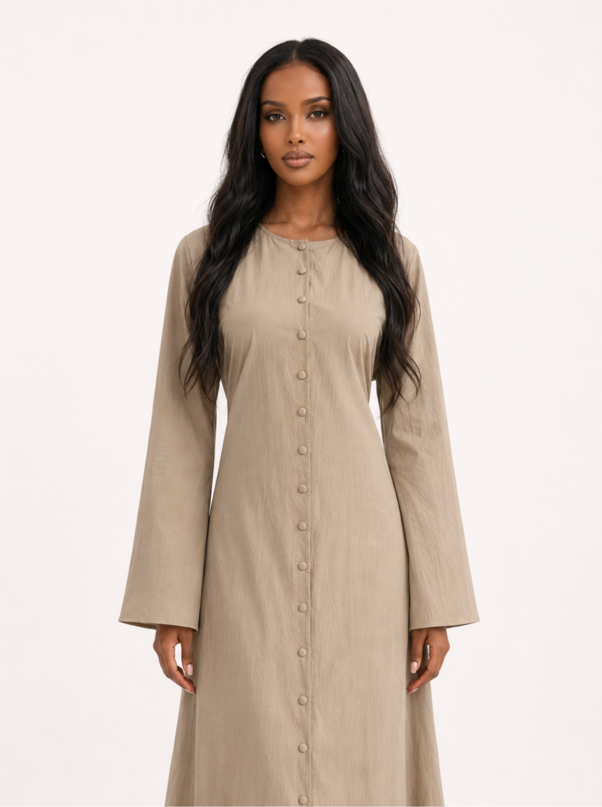 Robe longue boutonnée fluide & élégante — Margaux