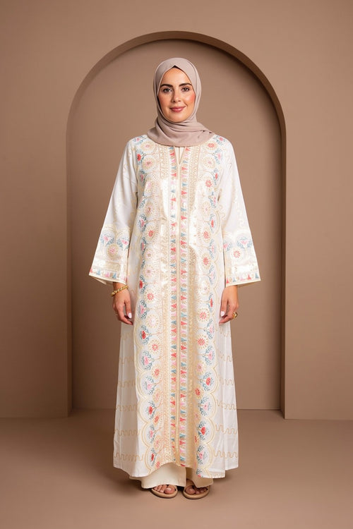 Kaftan brodé à encolure en V — Jihane - Style by Aliyah