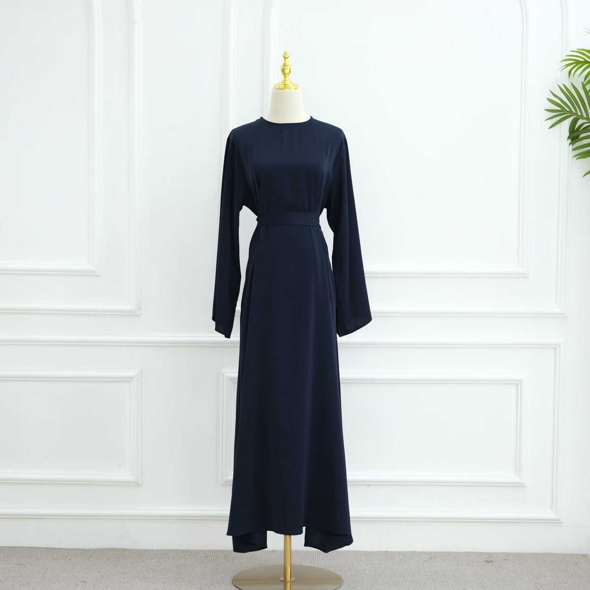 Robe longue fluide évasée en Nida — Ikram