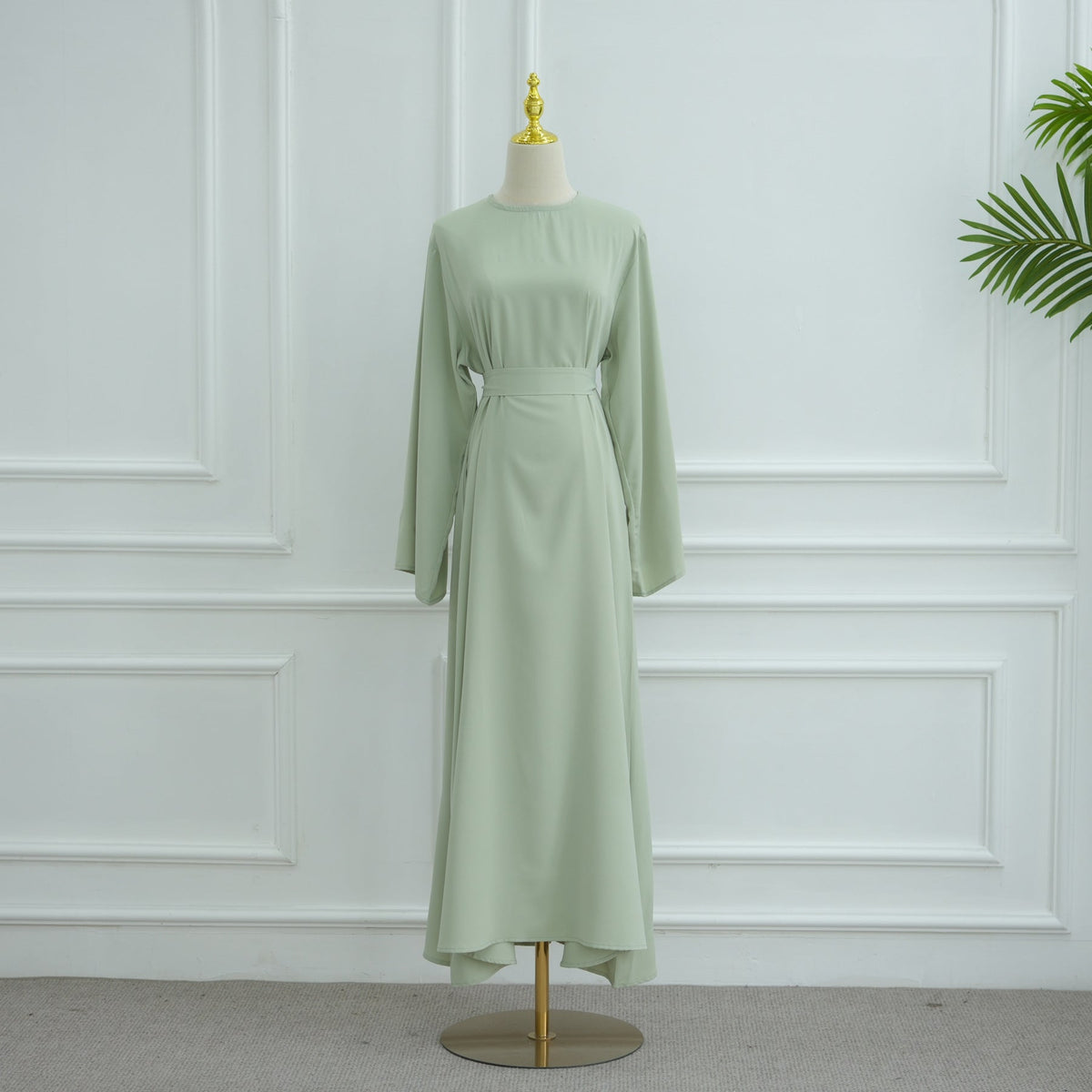Robe longue fluide évasée en Nida — Ikram
