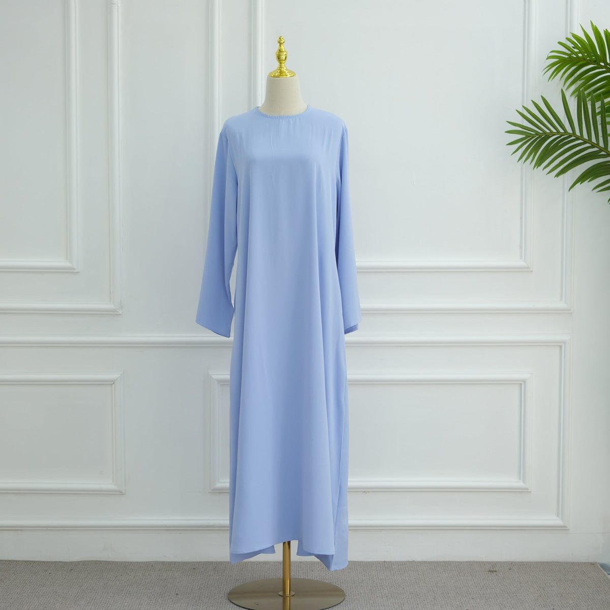 Robe longue fluide évasée en Nida — Ikram