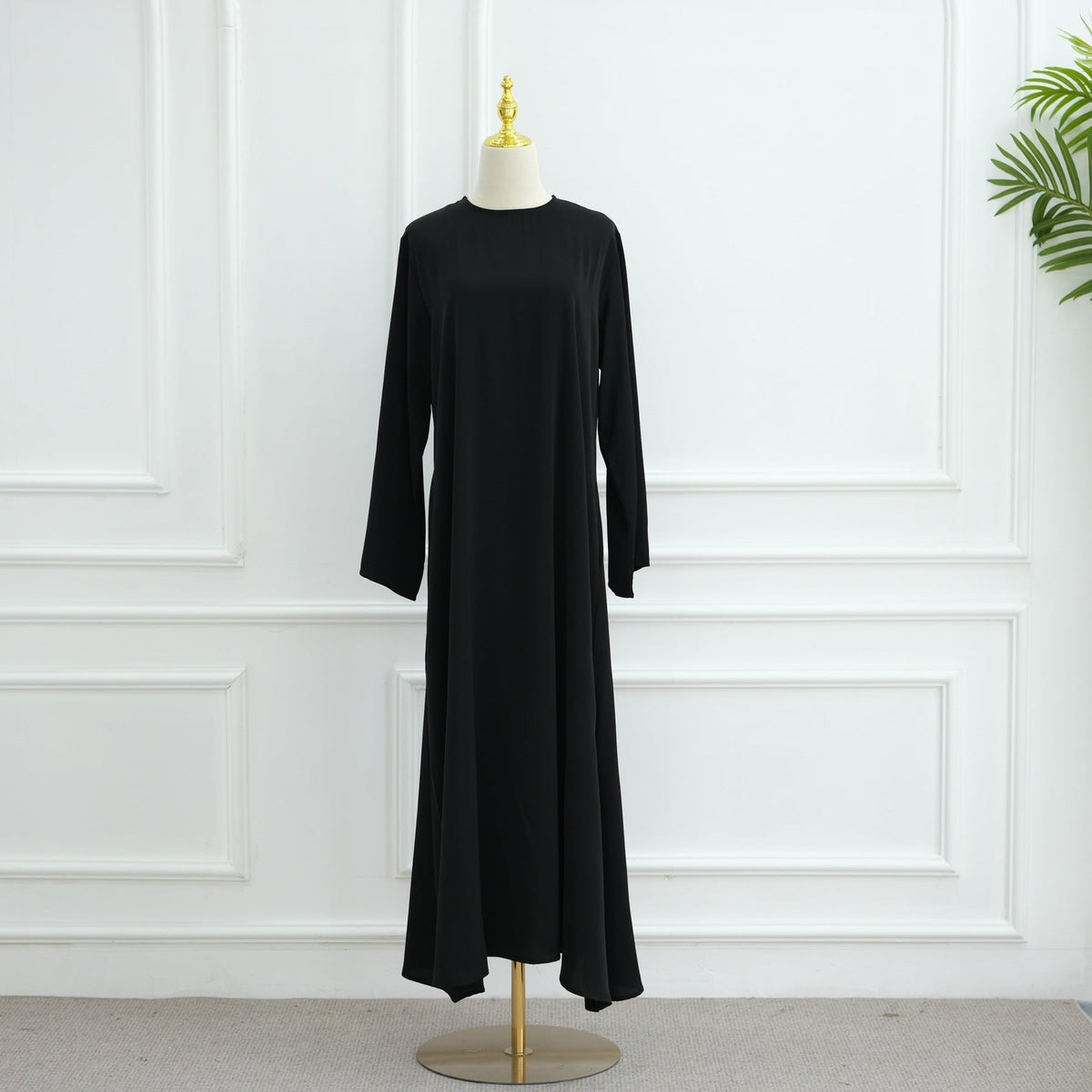 Robe longue fluide évasée en Nida — Ikram