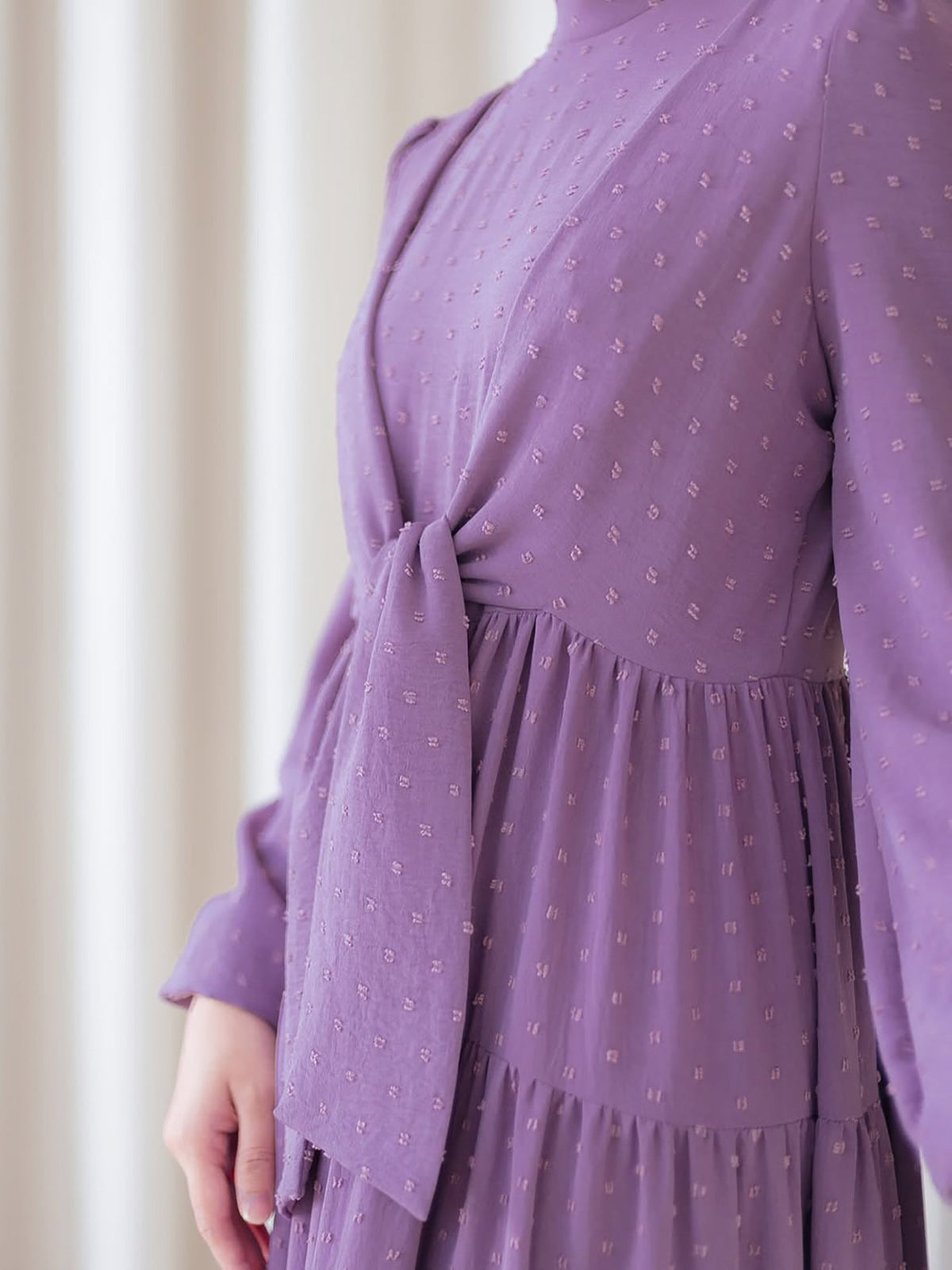 Robe longue à volants et manches lanternes — Kahina
