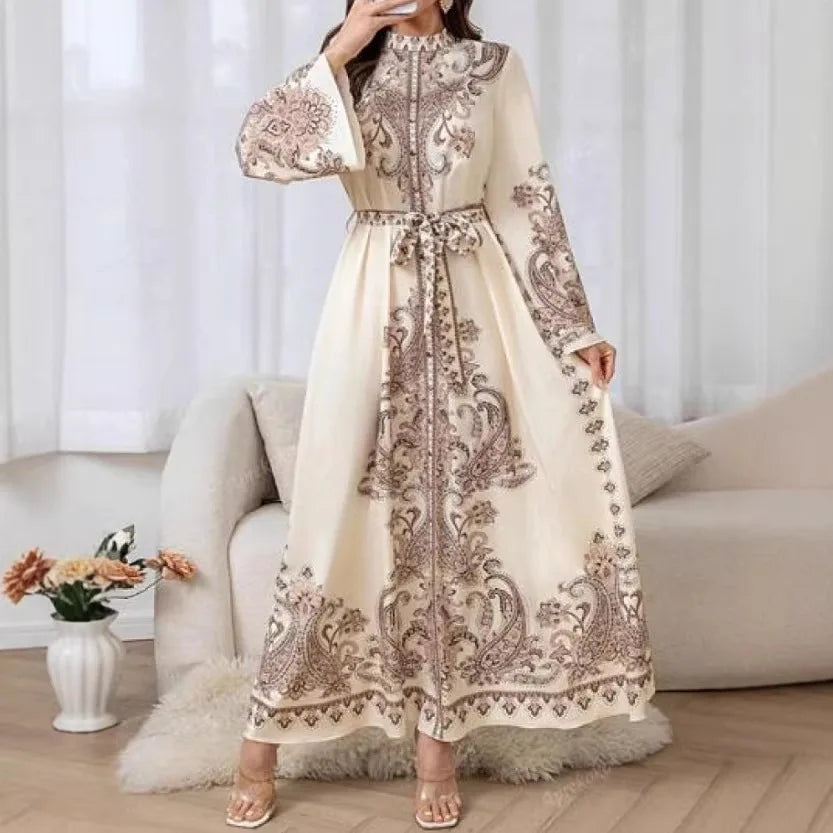Robe longue Karima — vue arrière, manches et coupe ample