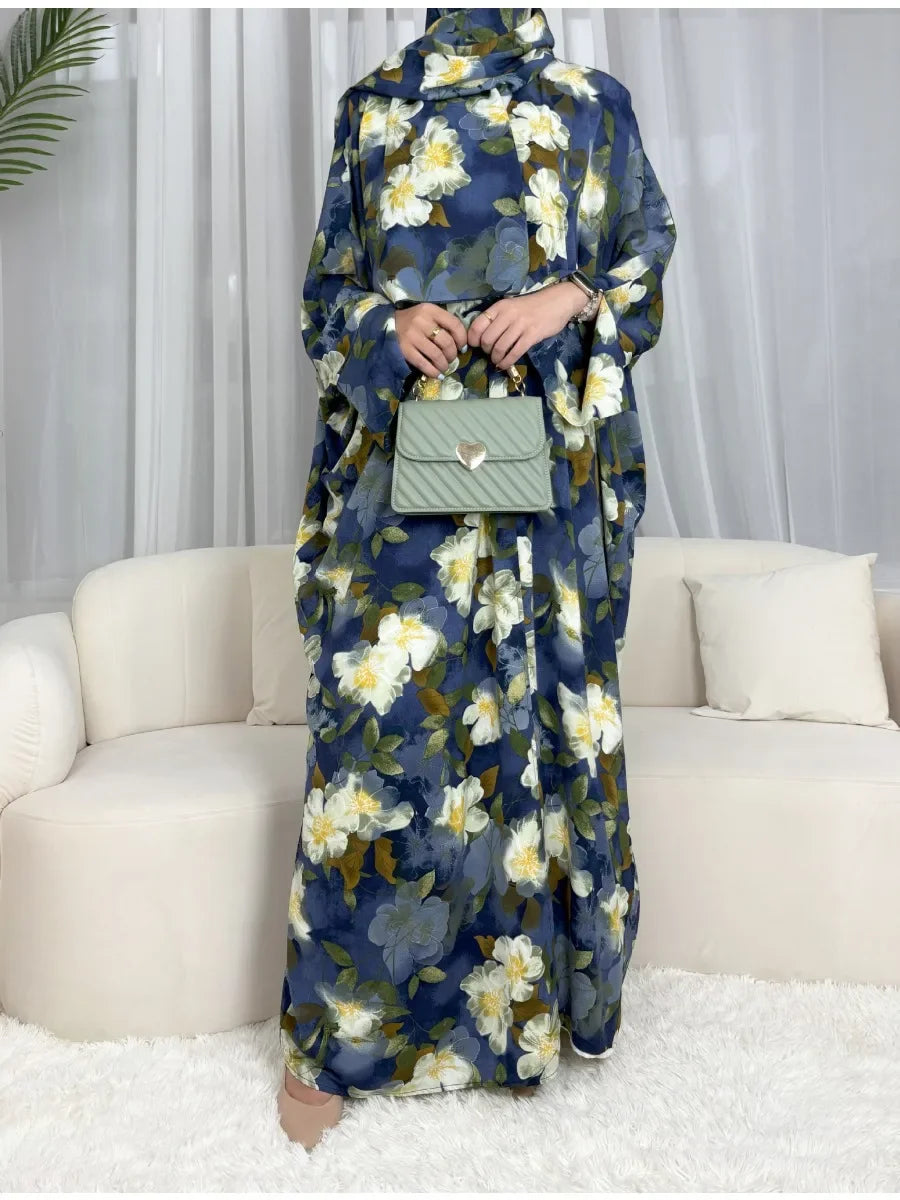 Kaftan Rym — détail des manches légères et de la coupe fluide