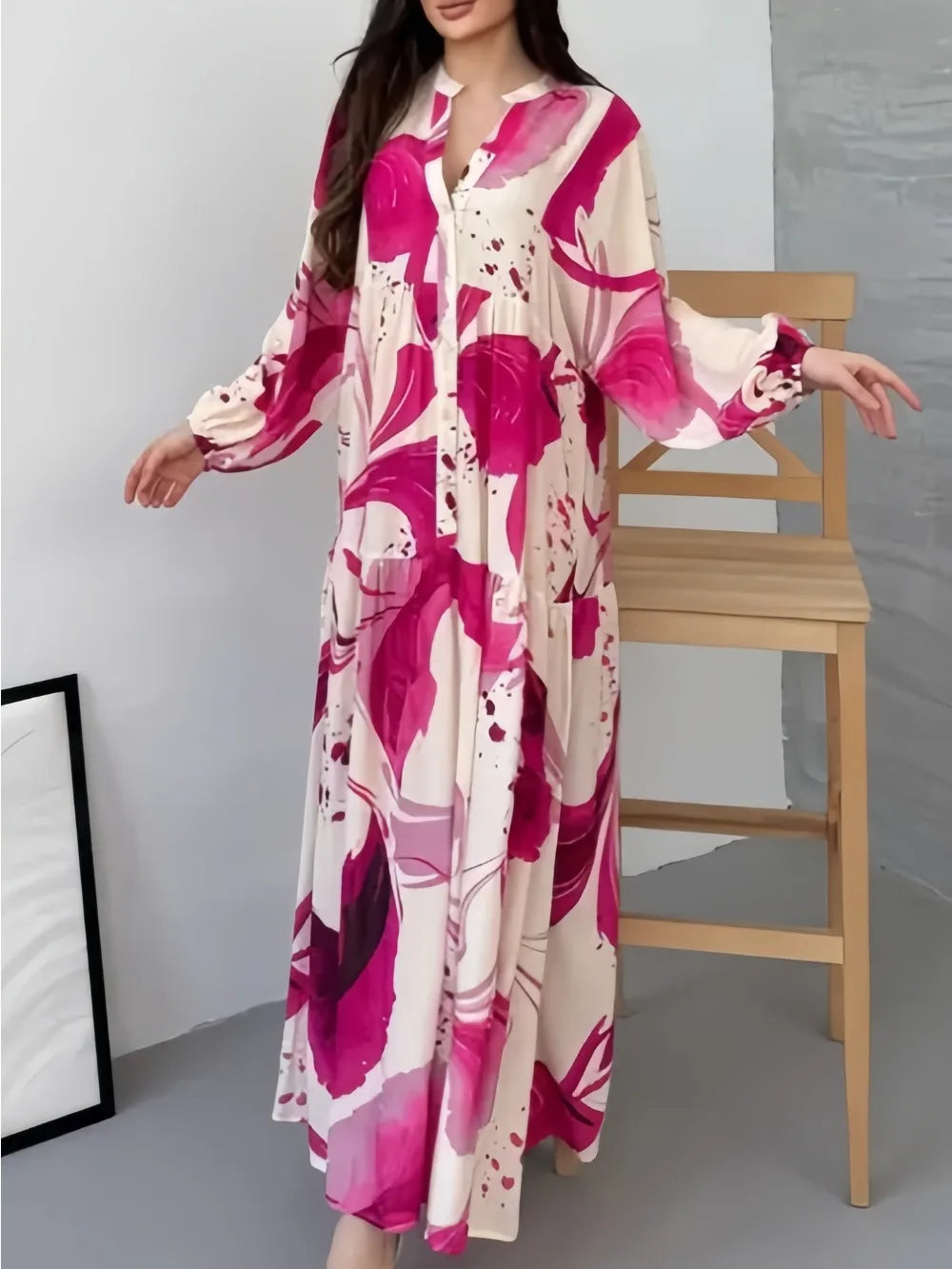 Robe Aya — détail de la matière fluide et légère