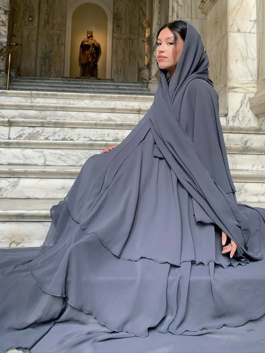 Robe Rania volants aériens — vue d'ensemble, tenue complète