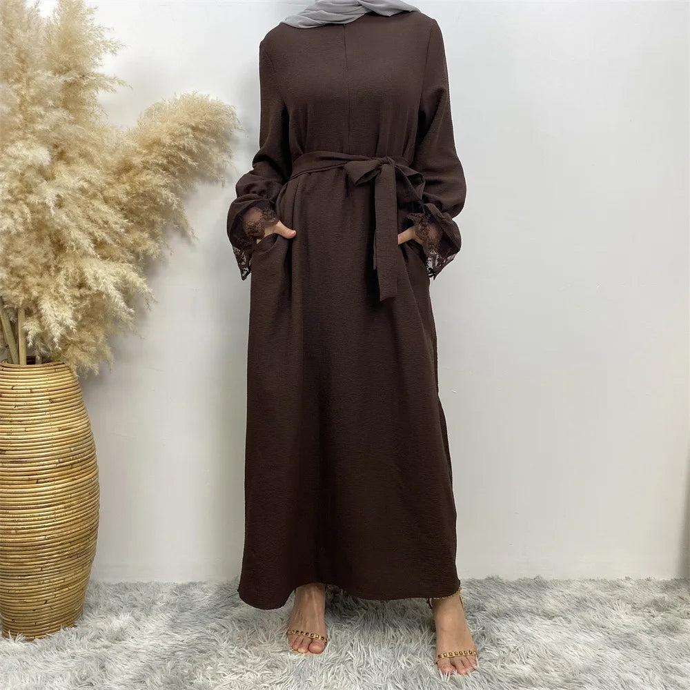 Robe Amel brun — vue globale, robe longue pour soirée et occasions élégantes