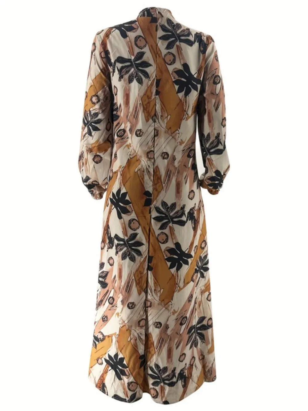 Robe Leila — détail des manches longues et de la finition soignée