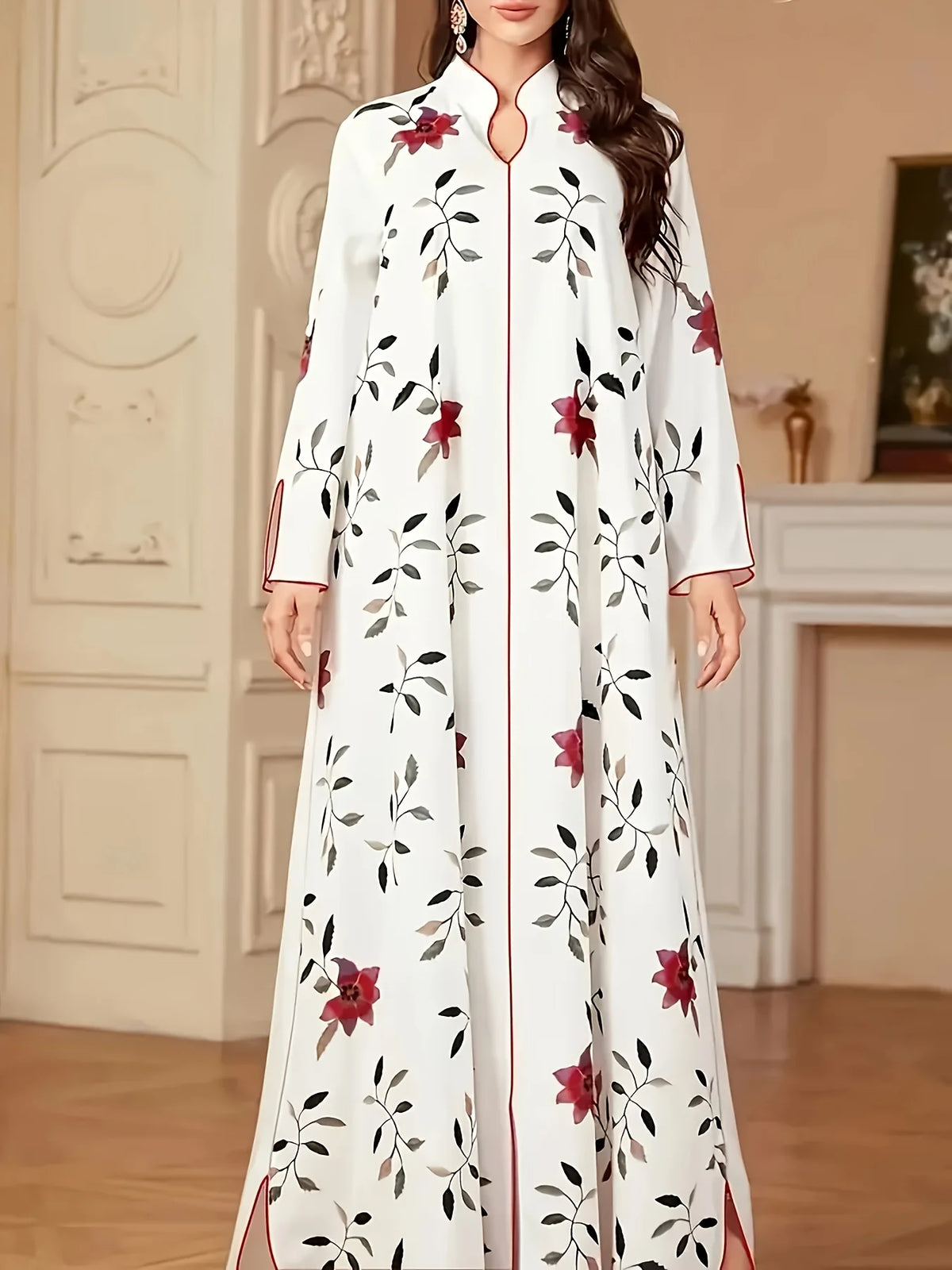 Robe Jasmine en chiffon — vue arrière, fente discrète et tombe impeccable