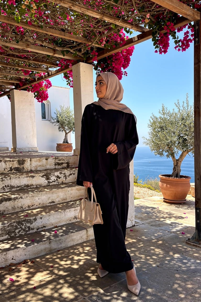 Robe longue côtelée manches ballon — Fadila - Style by Aliyah