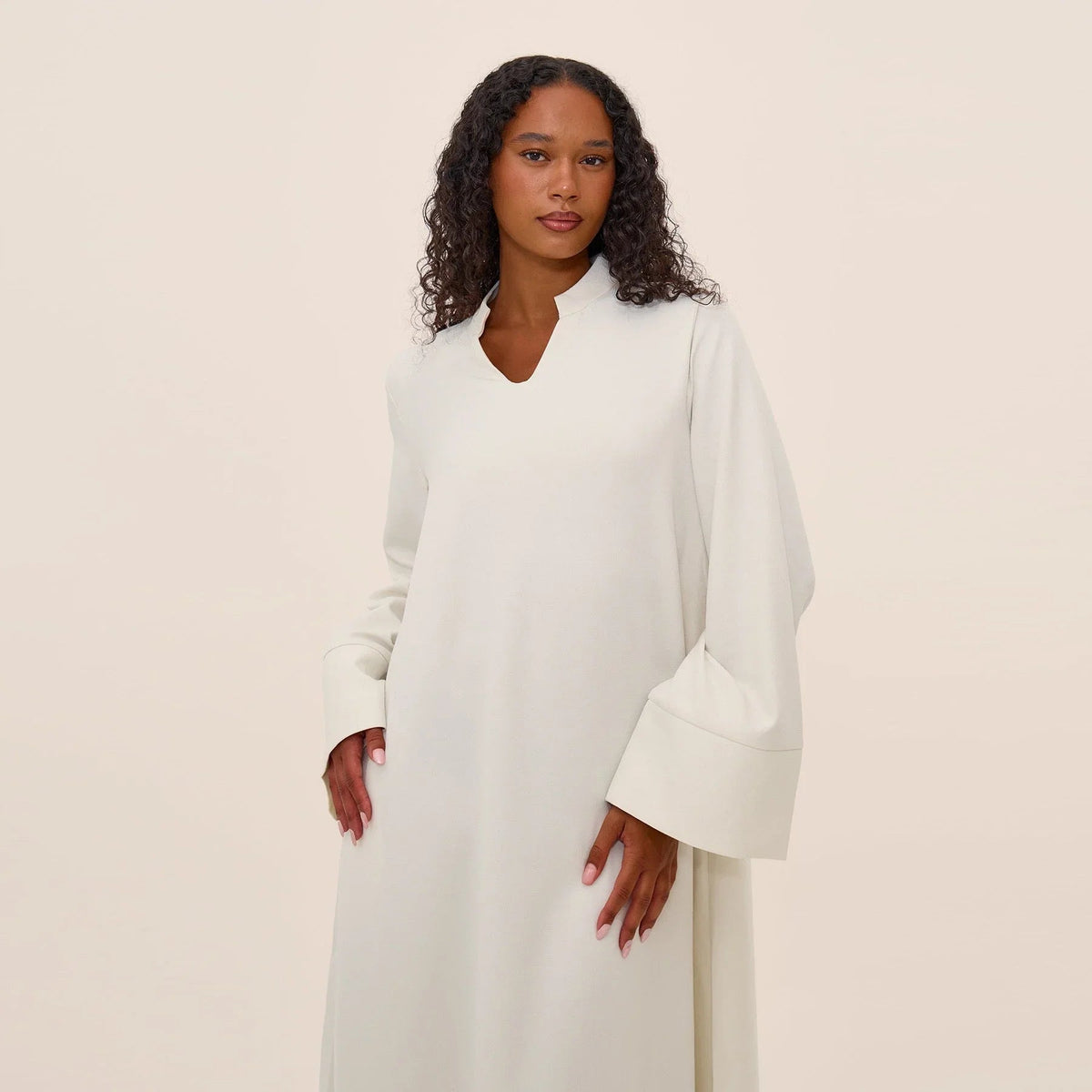 Robe maxi fluide manches larges à poches — Khadija