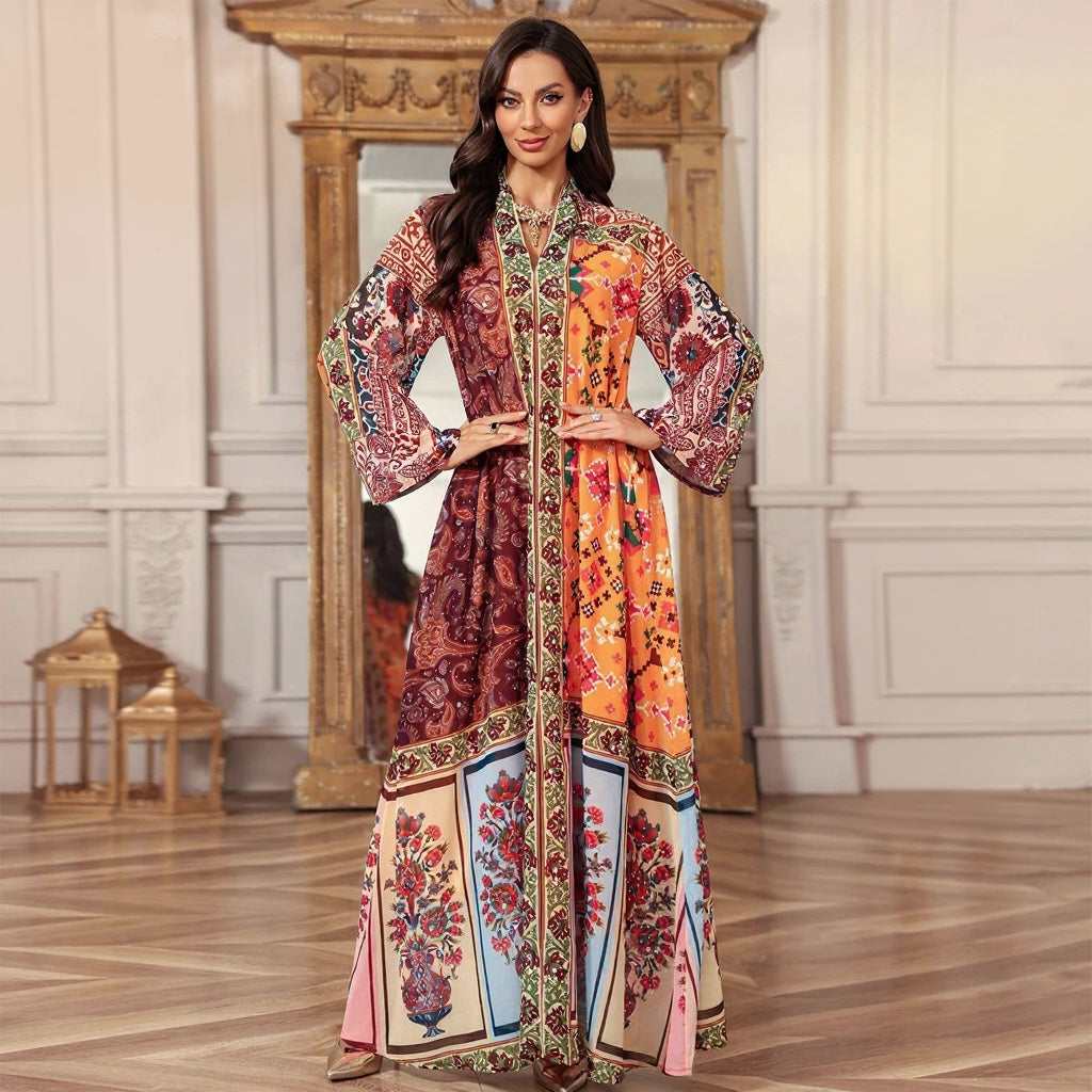 Robe Zineb — encolure pull-over, manches longues et finition soignée